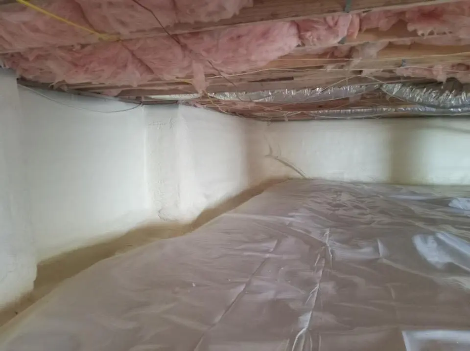 Crawl space encapsulation with closed-cell spray foam for Metal Roof Coating in Poulsbo