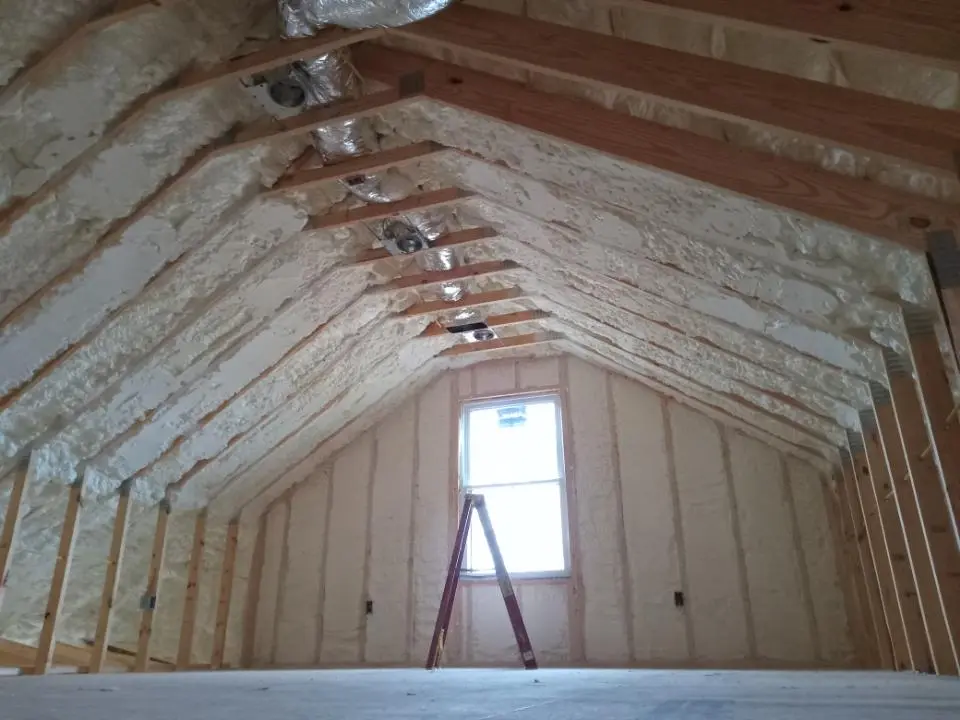 Spray foam roofing application for Crawl Space Insulation project in Poulsbo